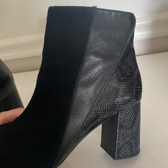 Multi patterned heeled booties - Picture 3 of 3